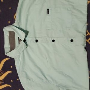 Zoo York teal button up shirt